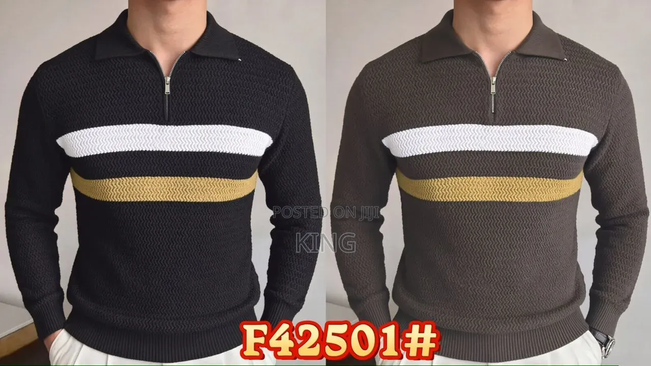 Strip Half Zip Sweater