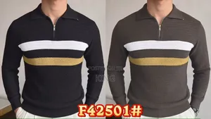 Strip Half Zip Sweater