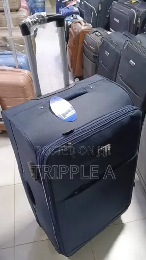 Navy Blue Soft-Side Fabric Suitcase( Big)