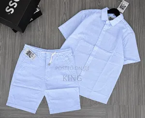 Reswock Men's Linen Two-Piece Matching Linen Set,