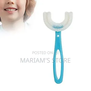 Blue Silicone U-Shaped Toothbrush Designed 2yrs