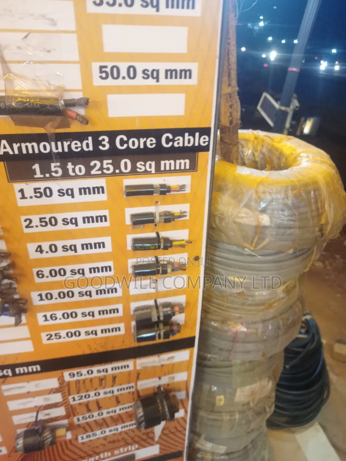 10mm 3core Armored/Underground Cable