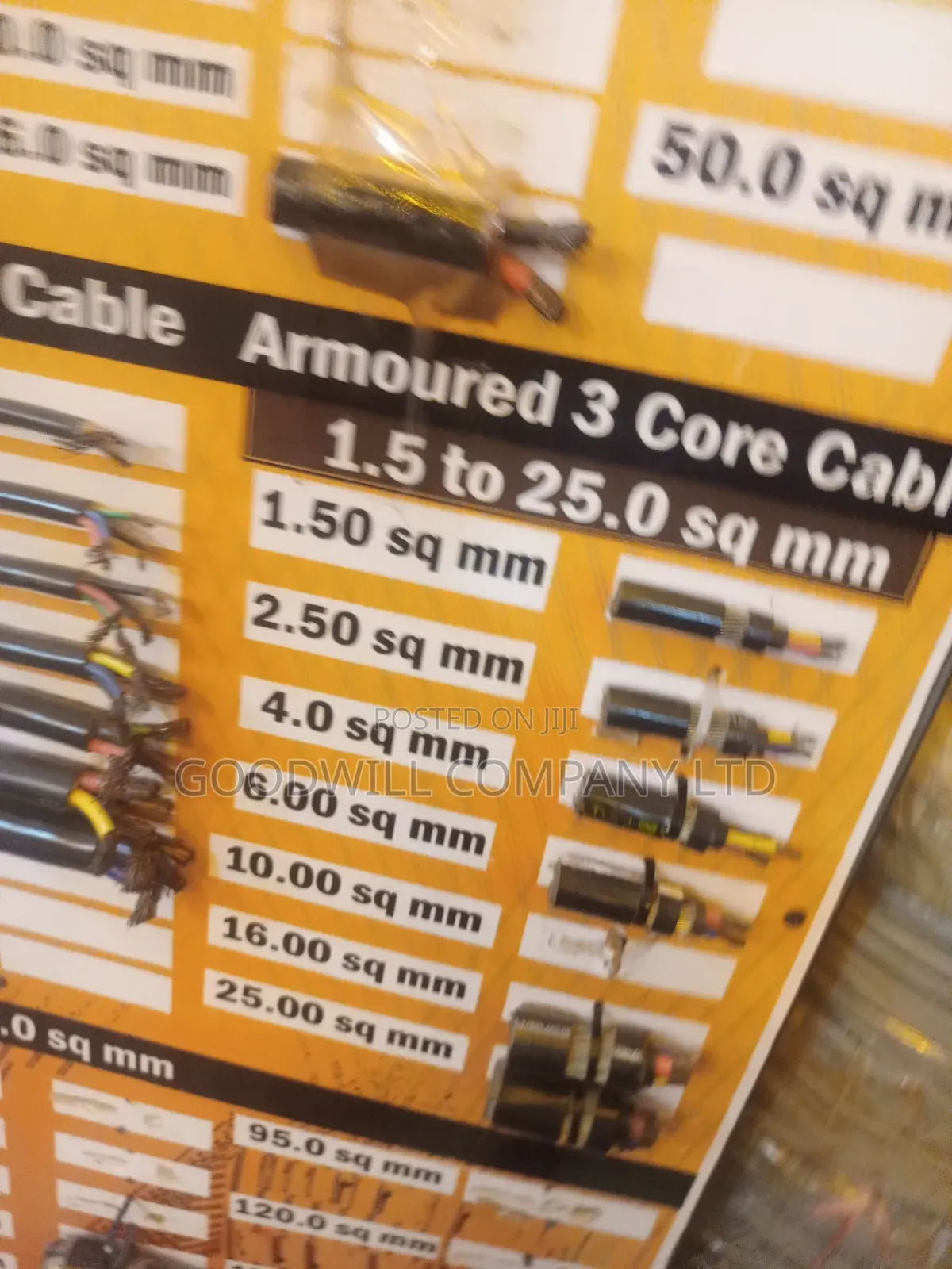 2.5mm 3 Core Armored/Underground Cable