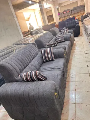 5seater Sofa Gray/ With Cushions