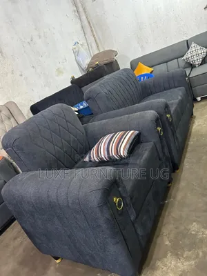 5seater Sofa Gray/ With Cushions