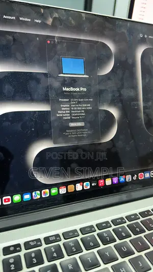 Laptop Apple MacBook Pro 16GB Intel Core i7 SSD 256GB