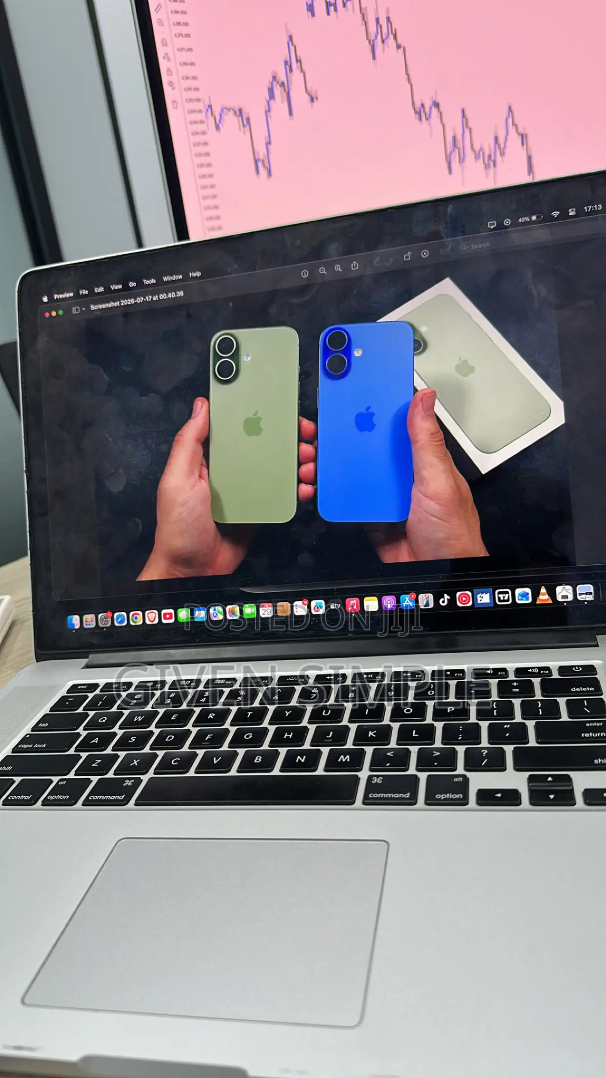 Laptop Apple MacBook Pro 16GB Intel Core i7 SSD 256GB