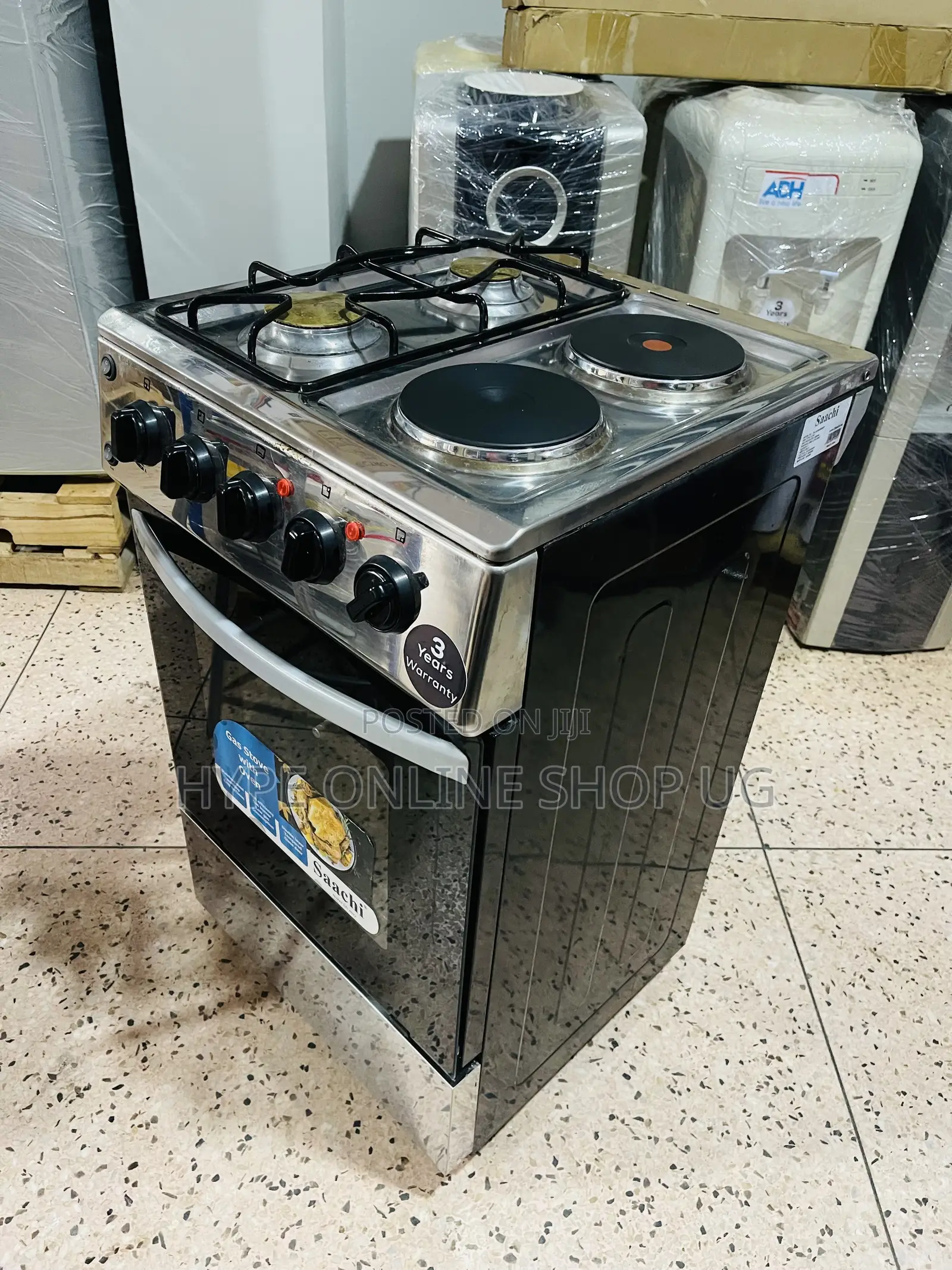 2+2 Electric Standing Imported Used Cooker With Gas Oven