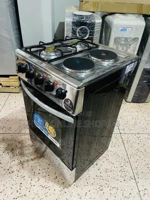 2+2 Electric Standing Imported Used Cooker With Gas Oven