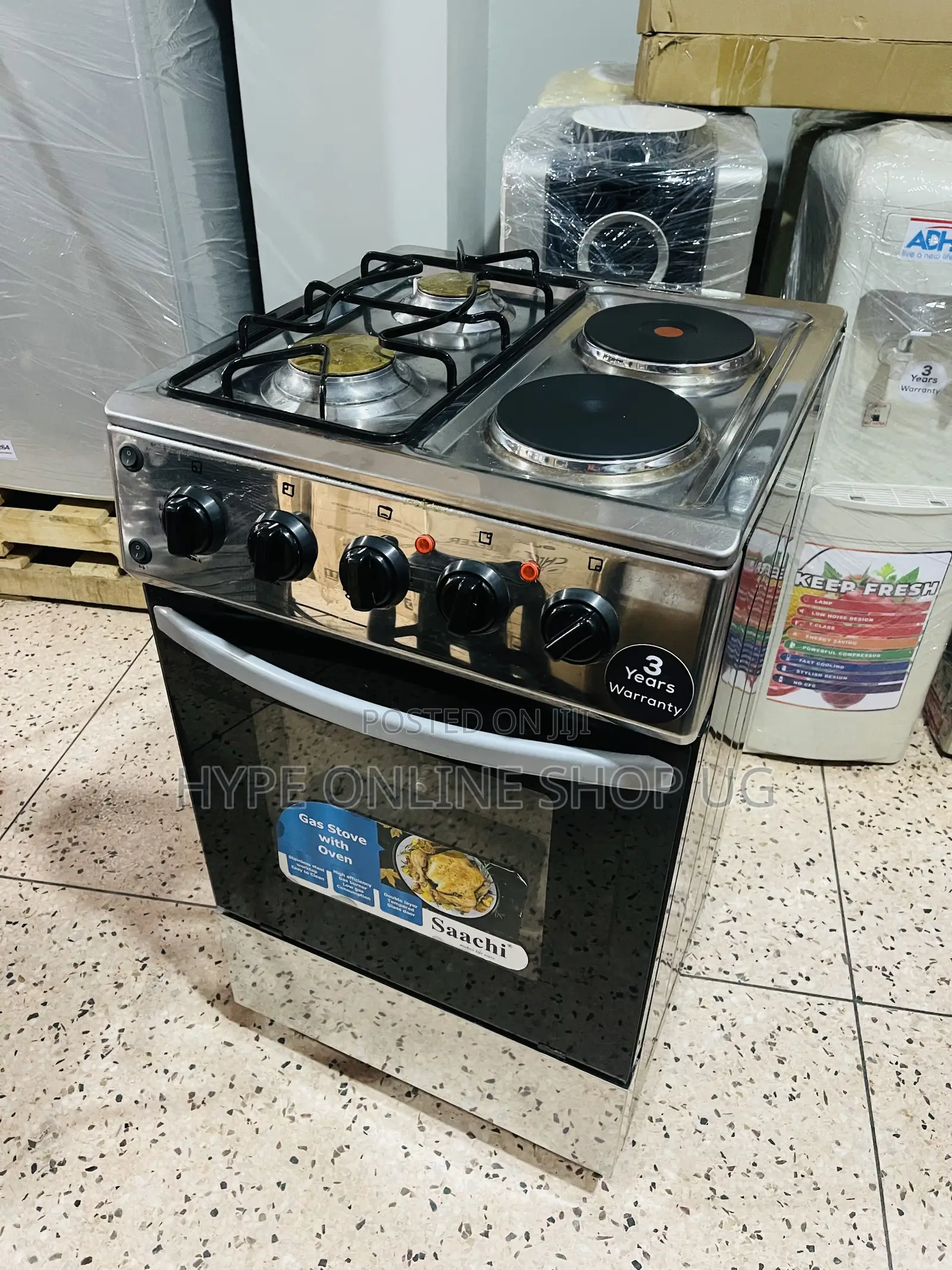 2+2 Electric Standing Imported Used Cooker With Gas Oven