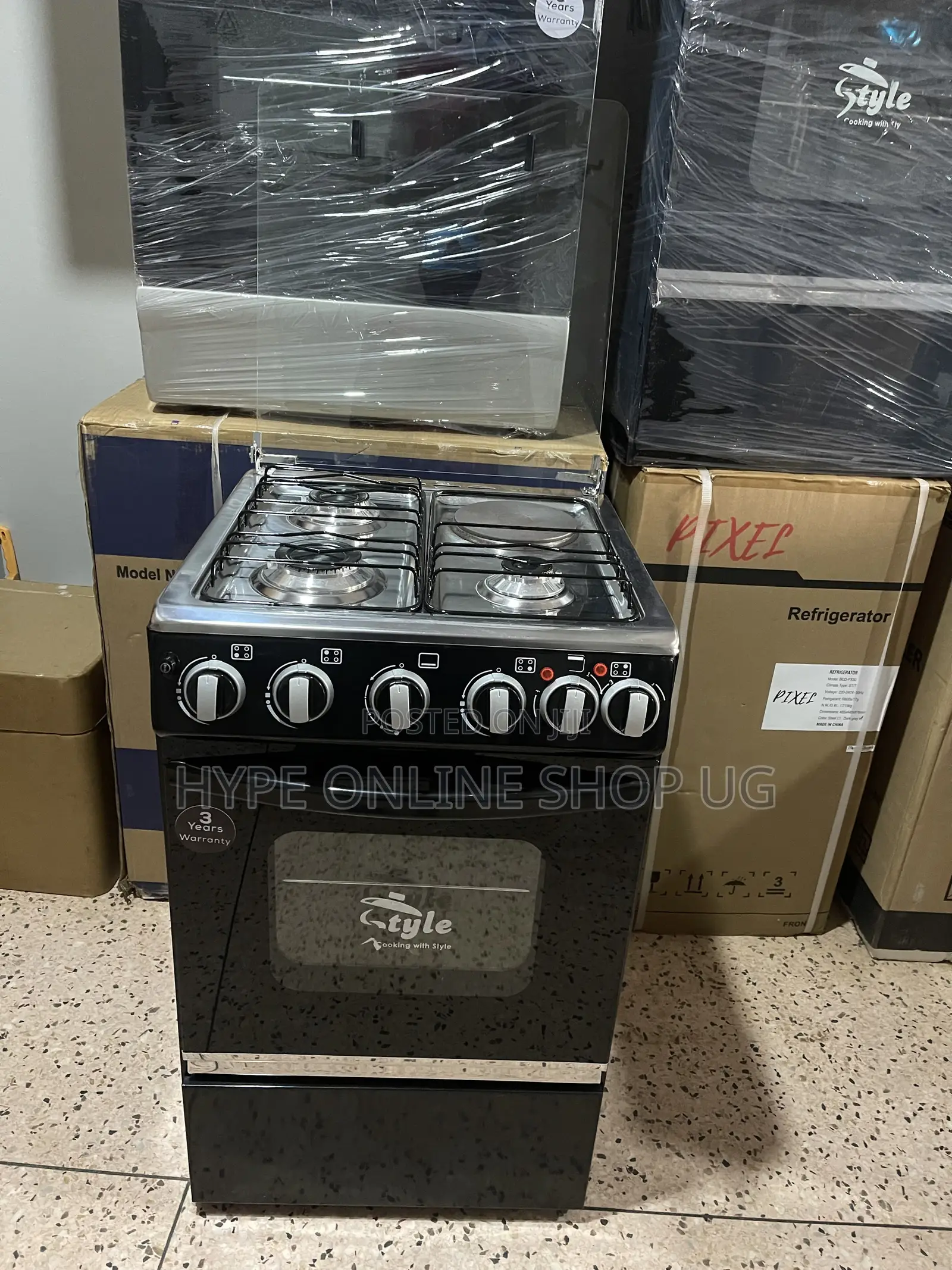 3+1,imported Used Electric and Gas Standing Cooker With Dual Oven