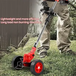 21V 1300mAh Cordless Foldable Electric Lawnmower With Wheels
