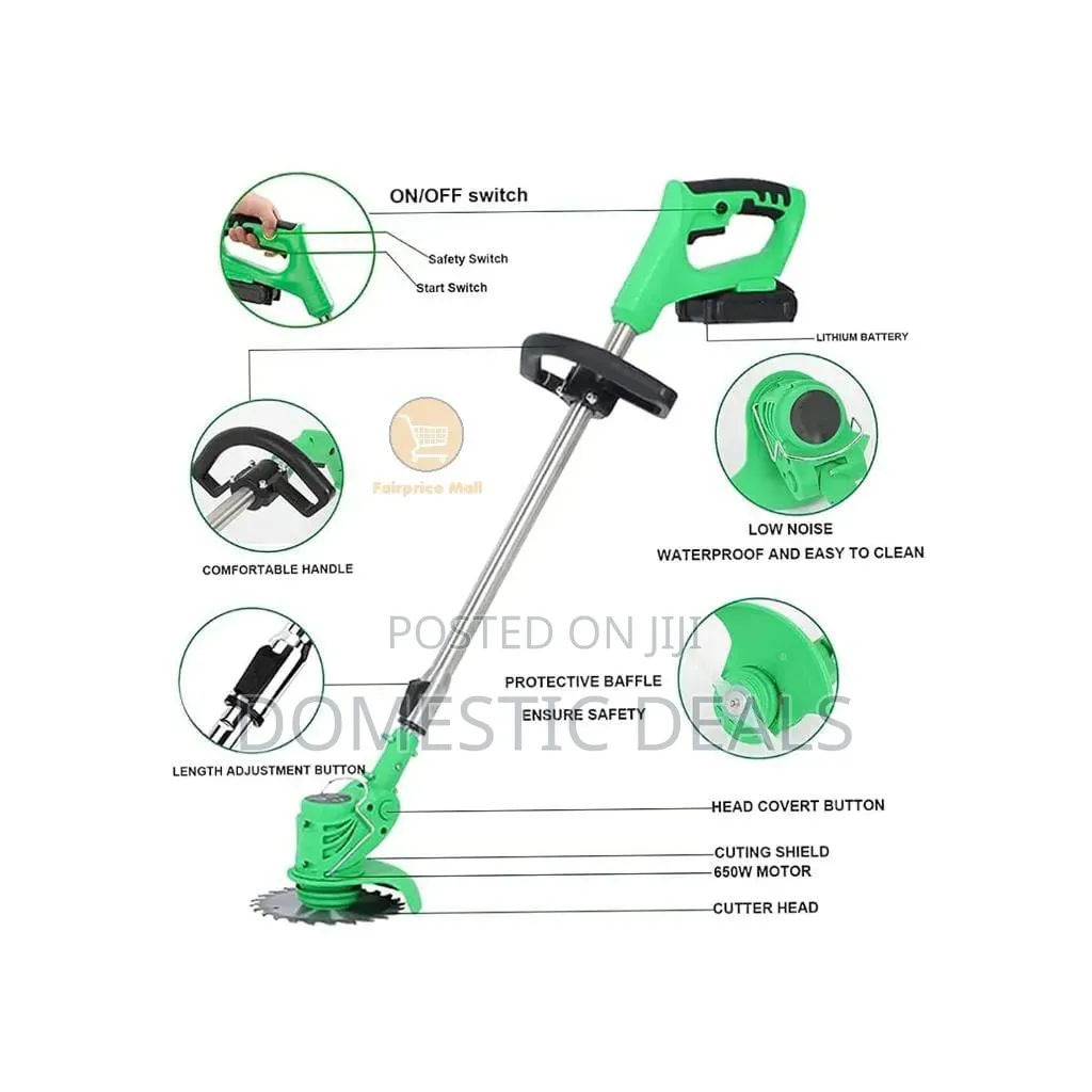 Cordless Grass Cutter Machine With Lithium-Ion Battery