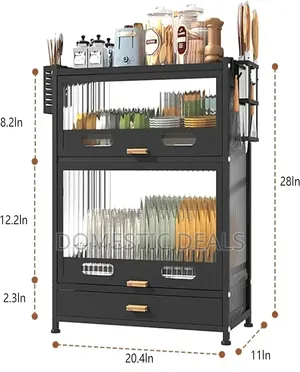 Kitchen Countertop Dish Storage Cabinet