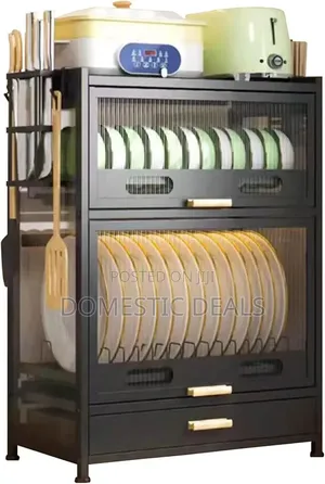 Kitchen Countertop Dish Storage Cabinet