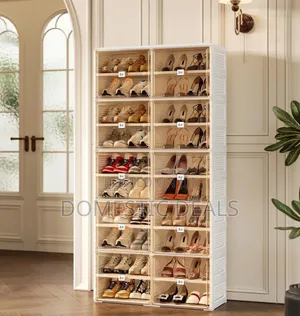 Stackable Sneaker Storage Shoe Cabinet With Magnetic Clear Door
