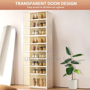 9 Tier Foldable Stackable Shoe Rack Organizer