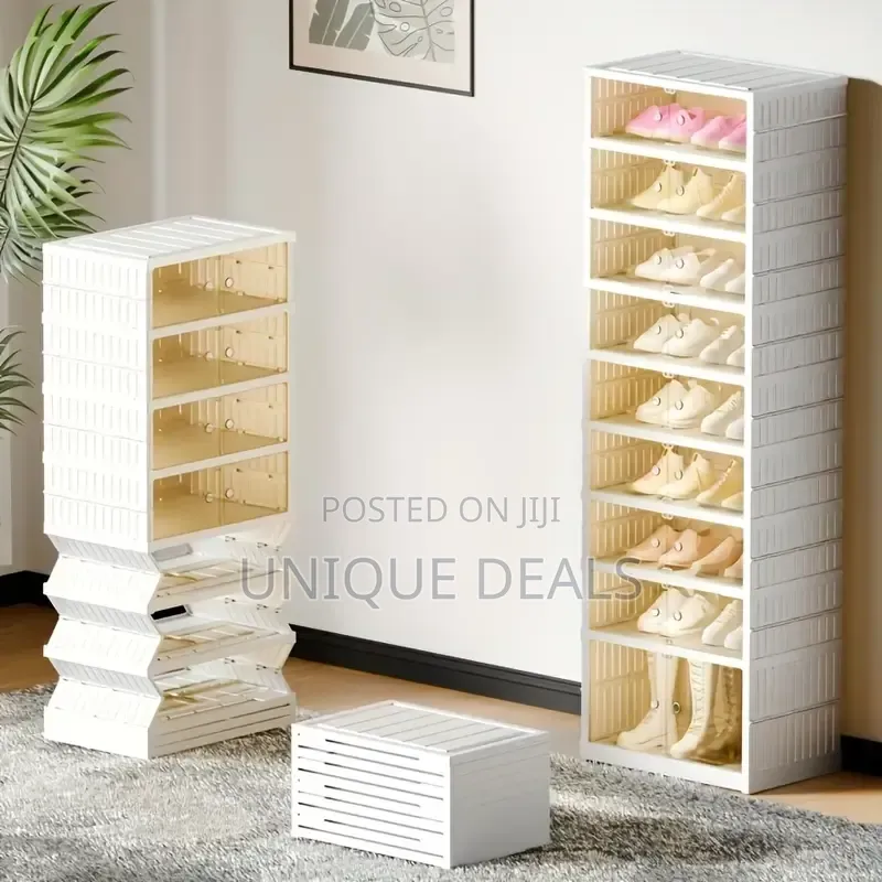 9 Tier Foldable Stackable Shoe Rack Organizer