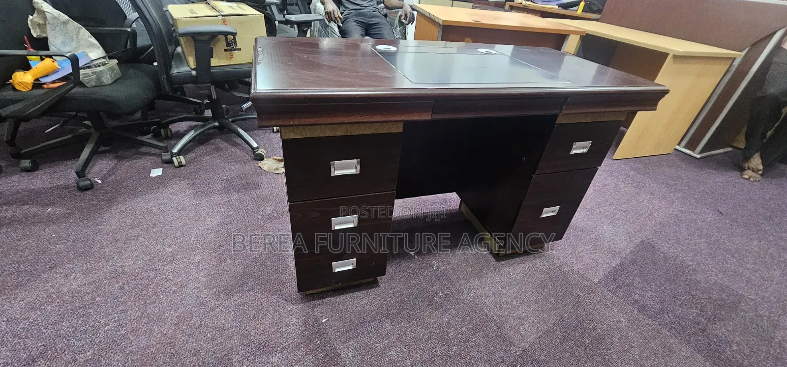 120cm Excellent Office Tae With Attached Drawers