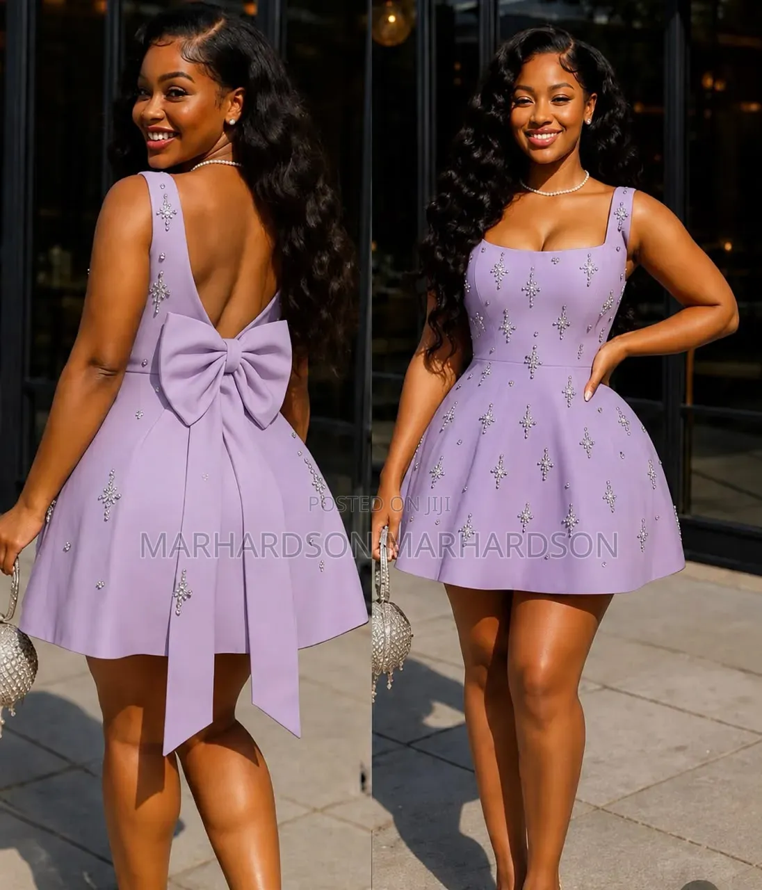 Backless Short Bowtie Dress