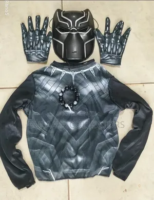 UK Used Complete Black Panther Costume Set for Kids.