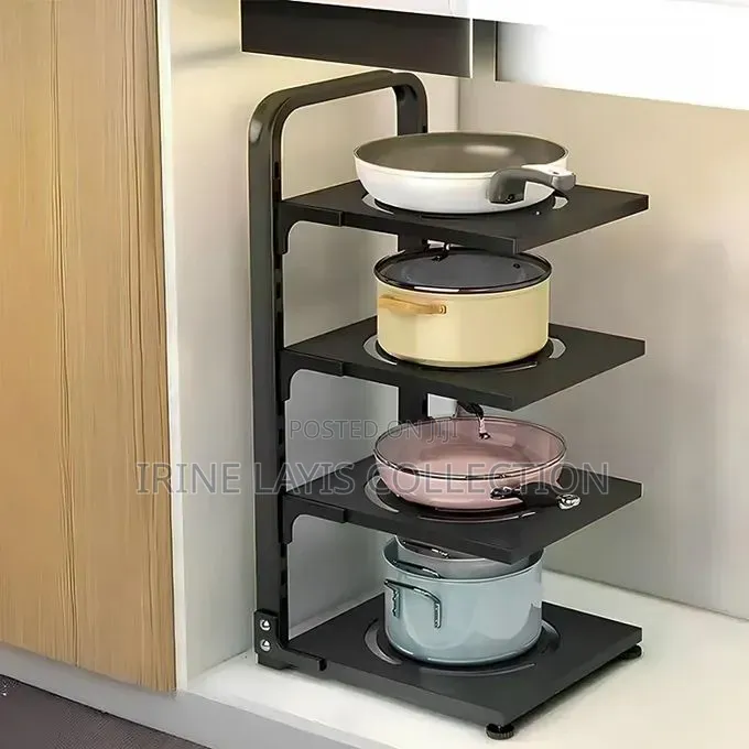 4 Tier Kitchen Rack Pot and Pan Organizer.