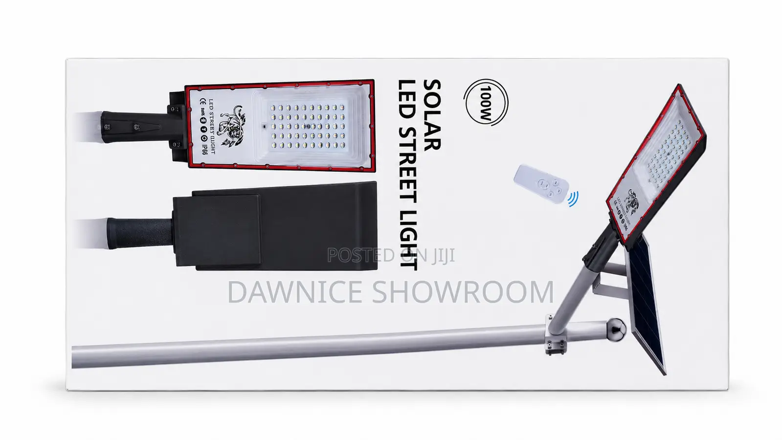 Dawnice 100W Solar LED Street Light - Full Kit + Install