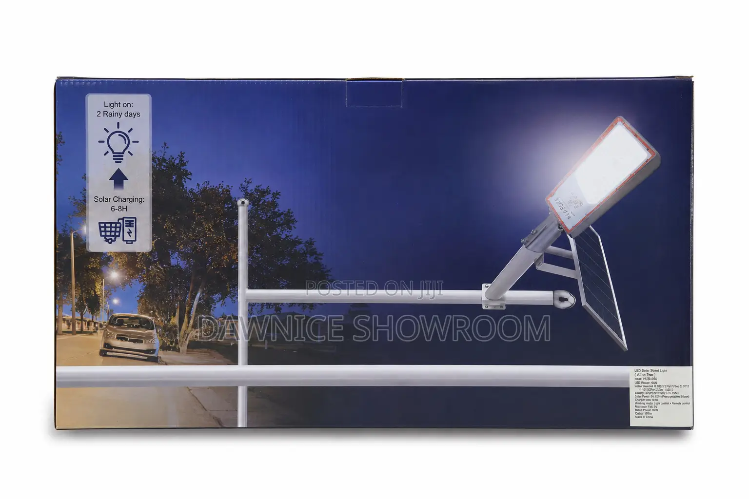 Dawnice 100W Solar LED Street Light - Full Kit + Install