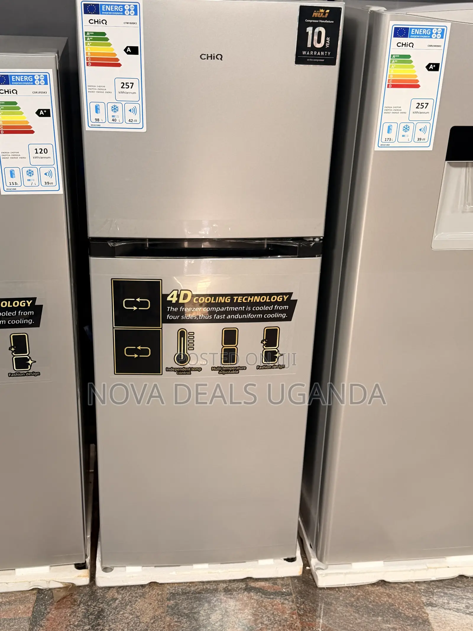 Chiq 180 Litres 180L Double Door Defrost Refrigerator