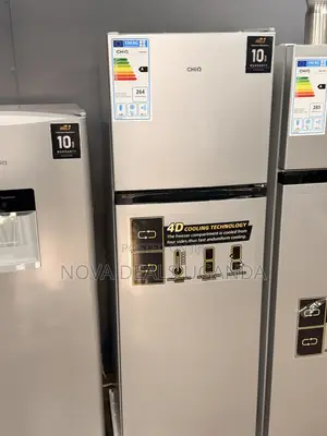 Chiq 220L Double Door Top Mount Refrigerator-Silver