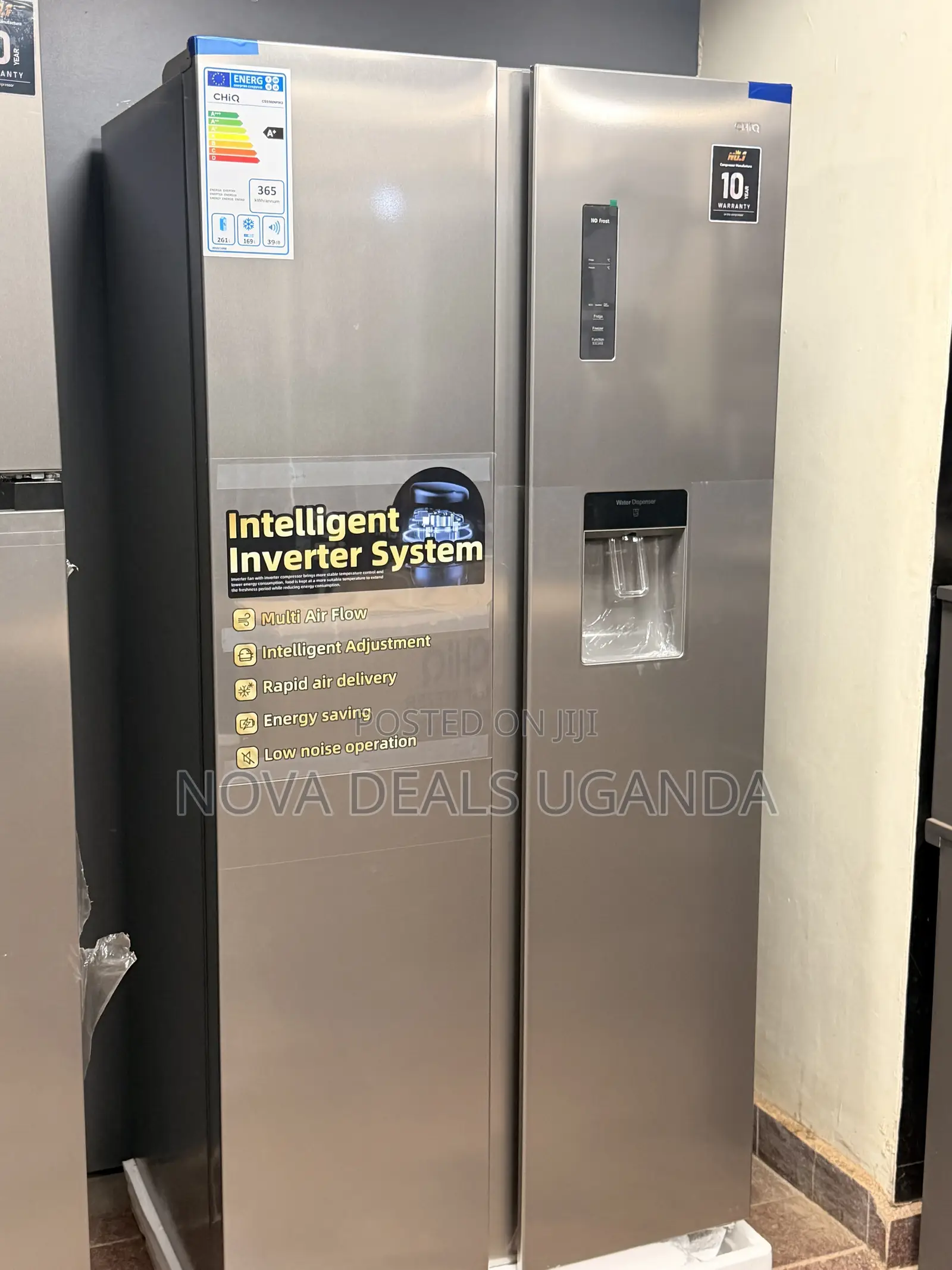 Chiq 560 Litres 560L Side by Side Refrigerator With Water Dispenser
