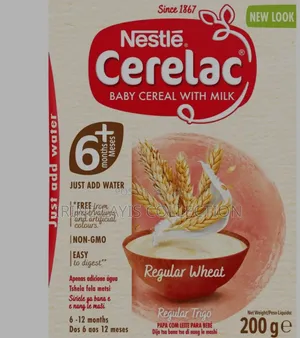 200g of Nestlé Cerelac Baby Cereal With Milk in Regular Wheat Flavor.