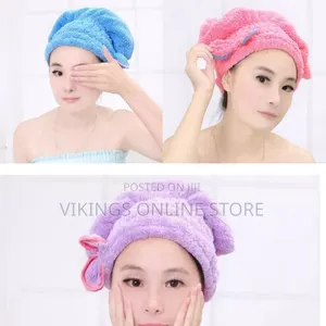 Microfiber Hair Quick Drying Towel Bath Wrap Shower Cap Turban, Color