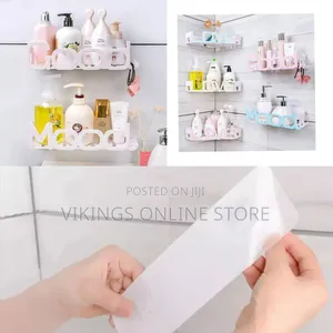 2 Piece Letter Wall Mounted Lotion Soap Bathroom Shelf Rack Holder