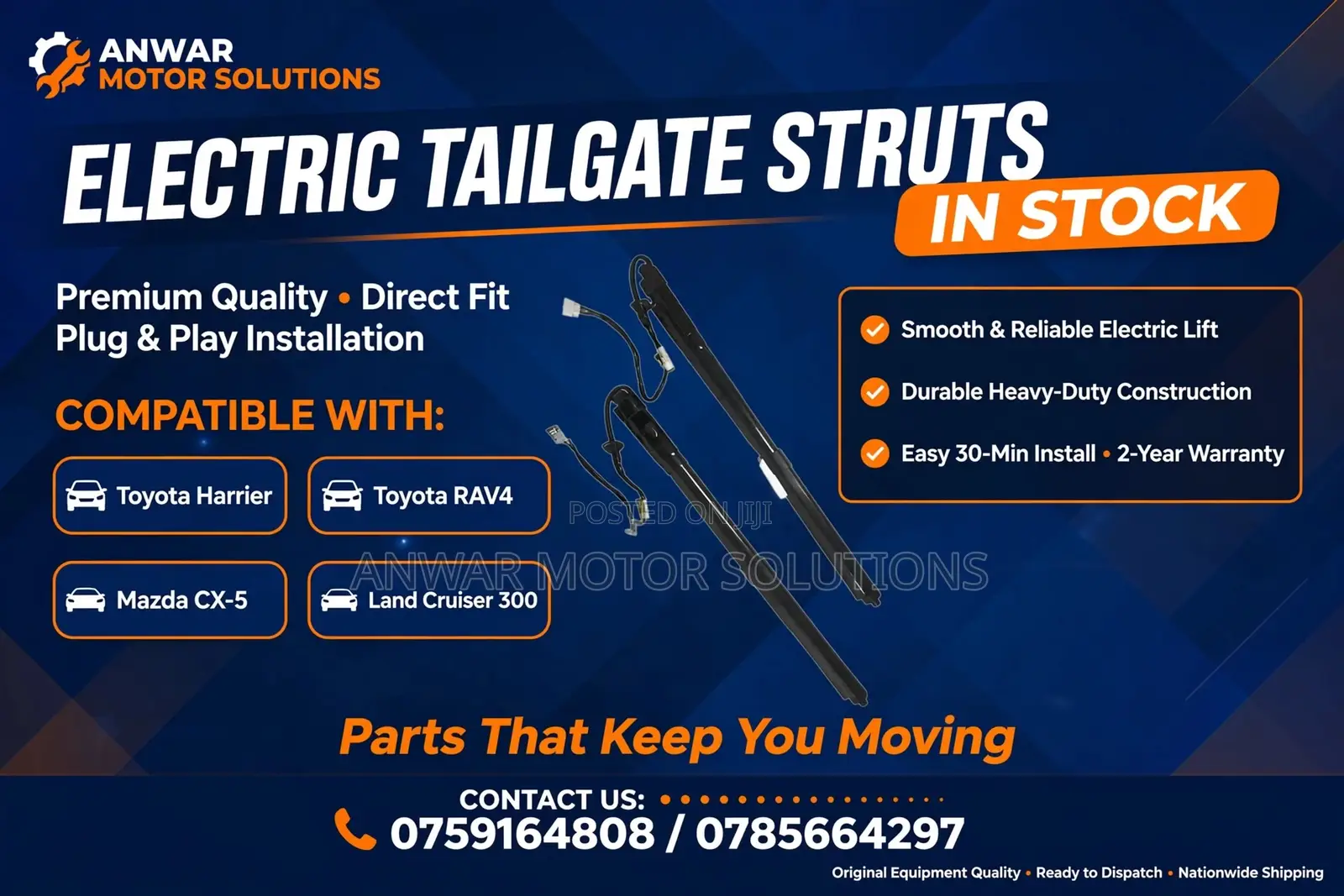 Electric Tailgate Struts