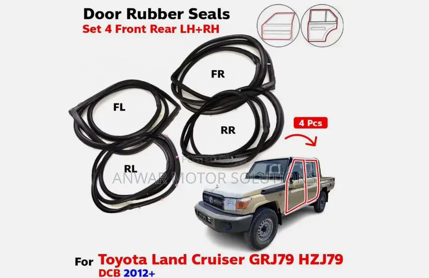 Door Rubbers Land Cruiser Hard Top