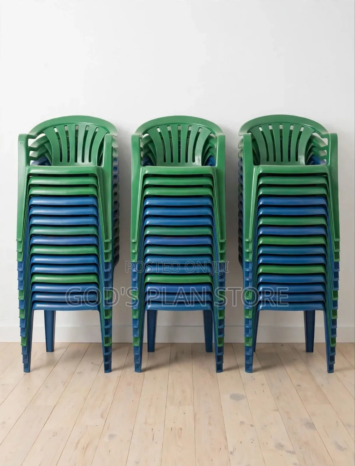 Plastic Armchairs With Backrest Colors Green Blue Comfortable