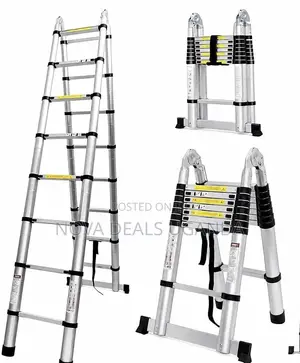 4.0M+4.0M Multi-Purpose Aluminum Telescoping a-Frame Extension Ladder