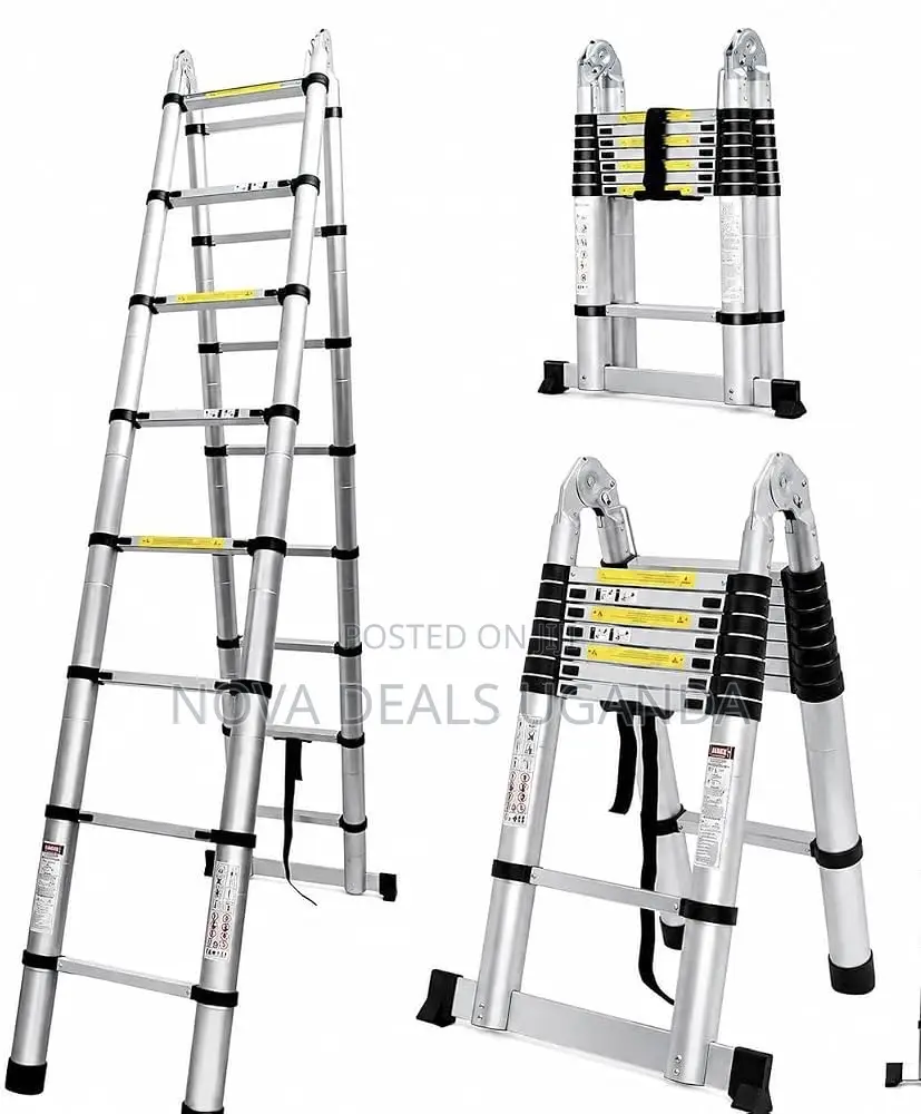 4.0M+4.0M Multi-Purpose Aluminum Telescoping a-Frame Extension Ladder