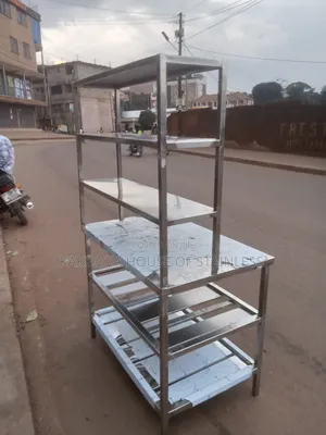 Stainless Working Table With Shelves Up