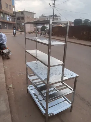 Stainless Working Table With Shelves Up