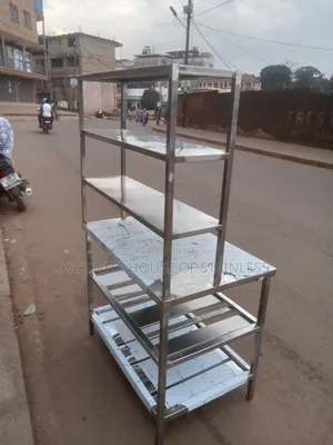 Stainless Working Table With Shelves Up