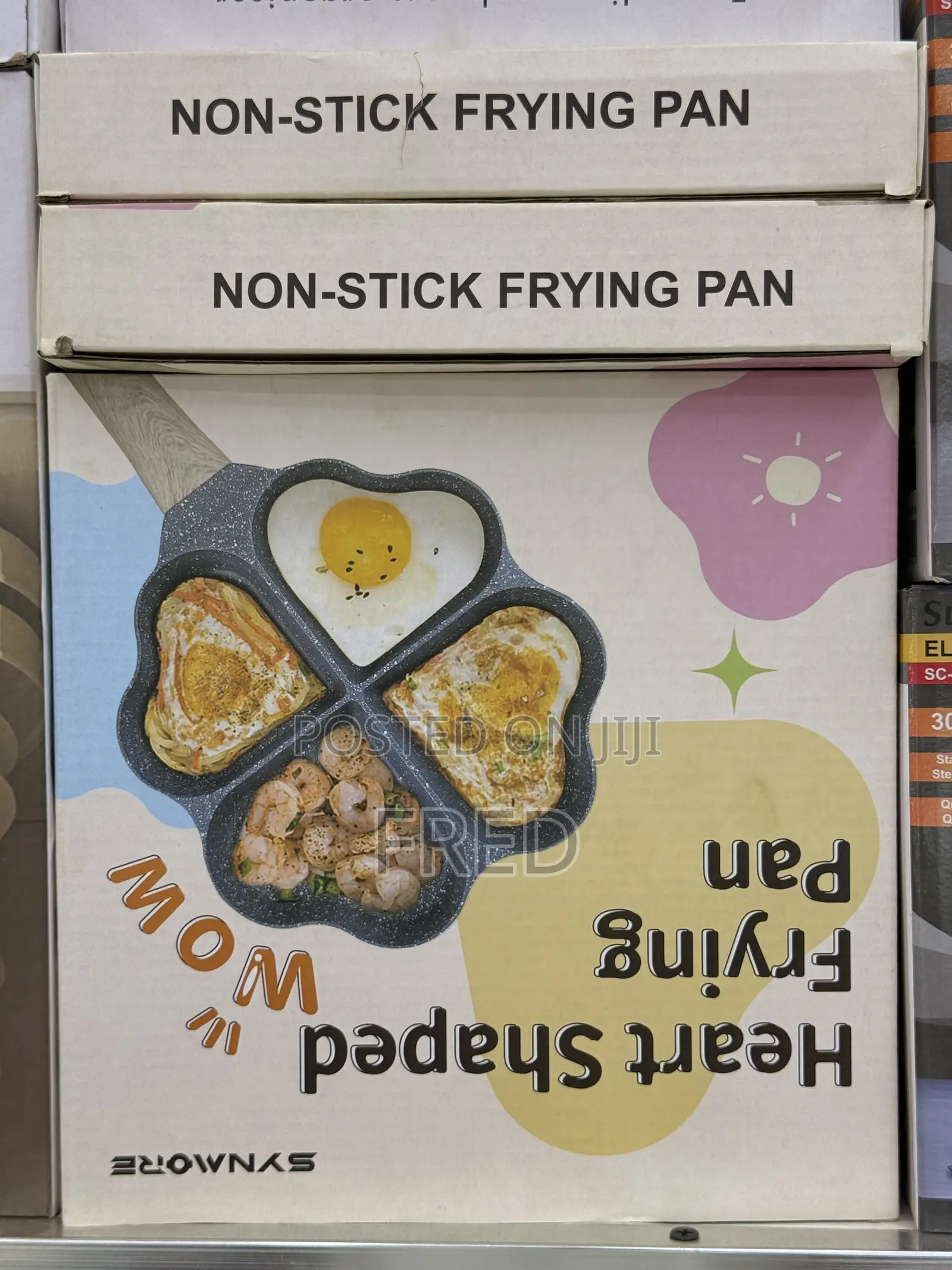 4-Hole Heart-Shaped Non-Stick Frying Pan