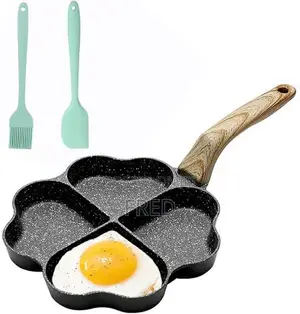 4-Hole Heart-Shaped Non-Stick Frying Pan