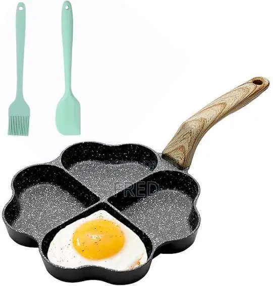 4-Hole Heart-Shaped Non-Stick Frying Pan