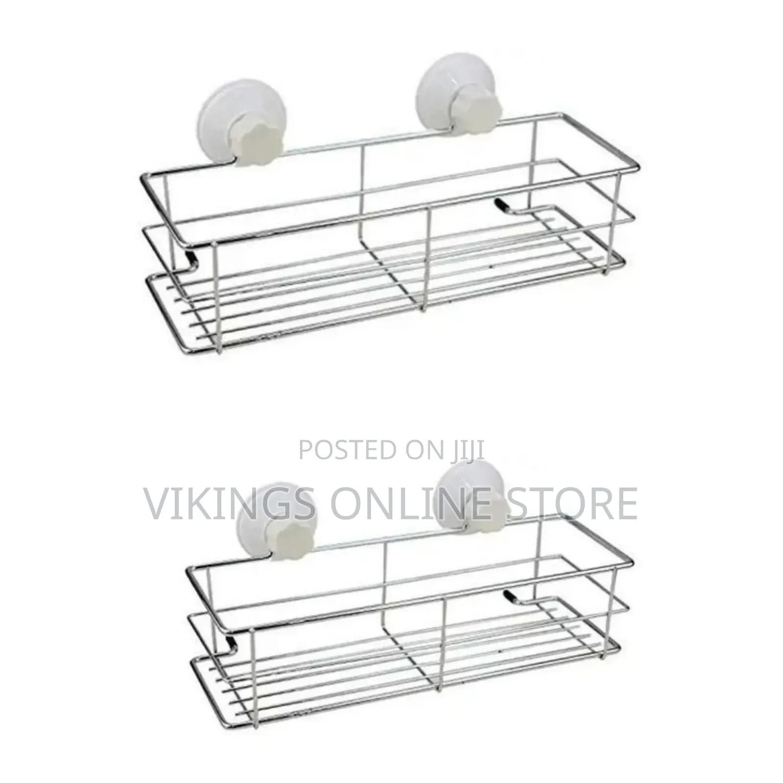 Stainless Steel Suction Kitchen/Bathroom Shelves Storage Organizer