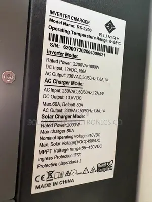 SUMRY Hybrid Inverter With 80A MPPT Solar Controller