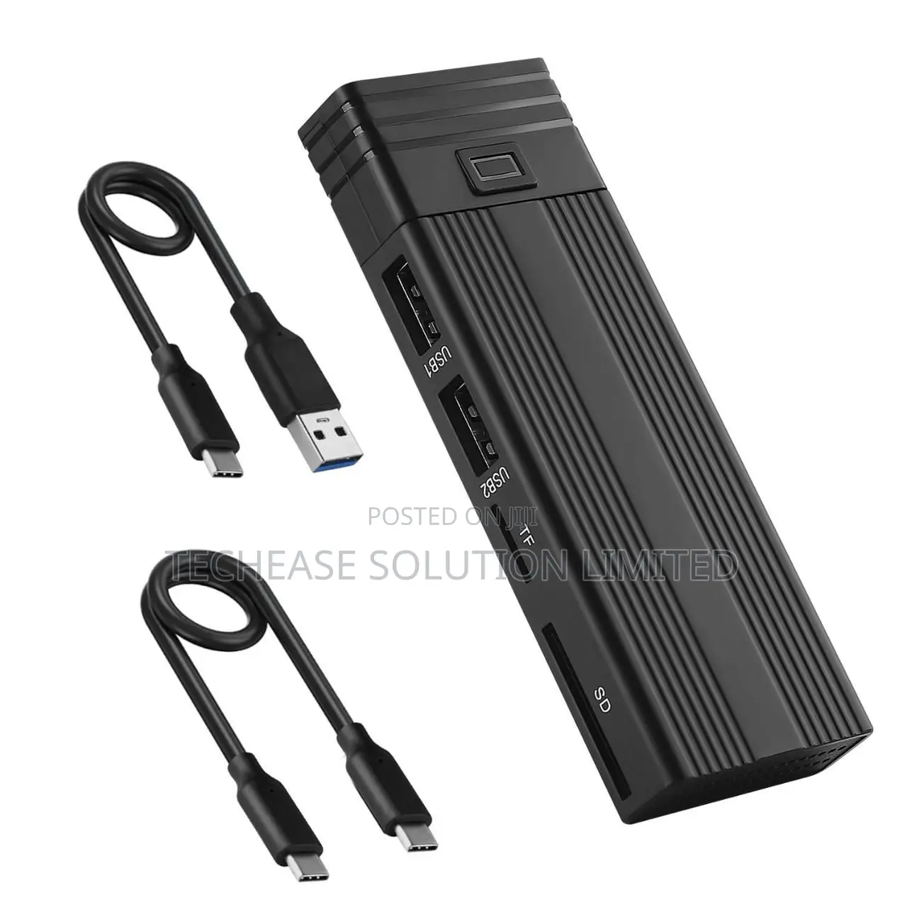 10Gbps 5-in-1 USB-C Hub M.2 SSD Enclosure With SD/TF Reader