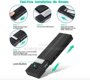 10Gbps 5-in-1 USB-C Hub M.2 SSD Enclosure With SD/TF Reader