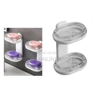 Double Layer Wall Mounted Kitchen, Bathroom Sponge Soap Dish Holder